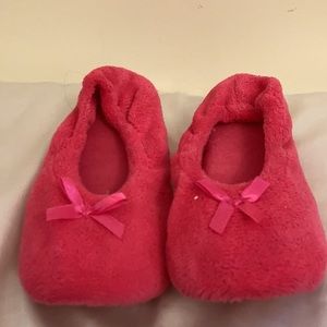 Hot pink slippers